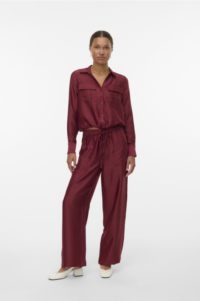 VMTOMA LS TIE SHIRT WVN 10329452 SYRAH